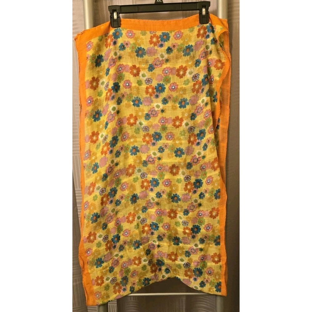 Unbranded Cotton Viscose Floral Print Scarf Spring Summer Multicolor‎ 70x20